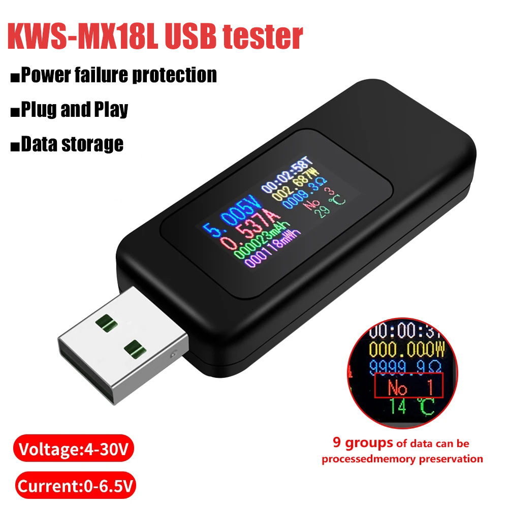 Power Supply Tester - 10 in 1 USB Tester DC