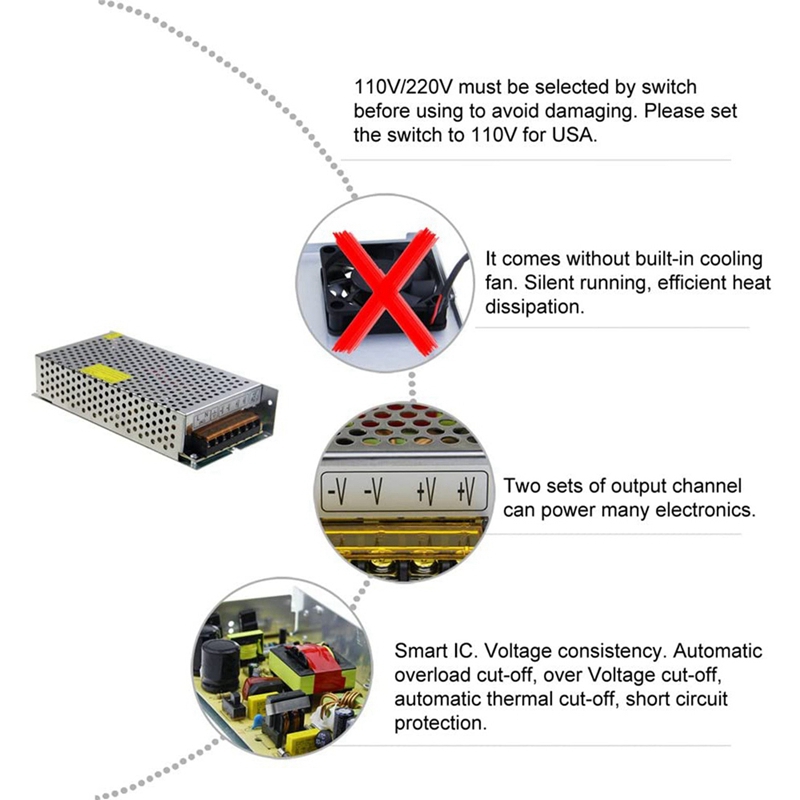 DC 12V 15A 180W Power Supply T - Power Supply 12V review and price