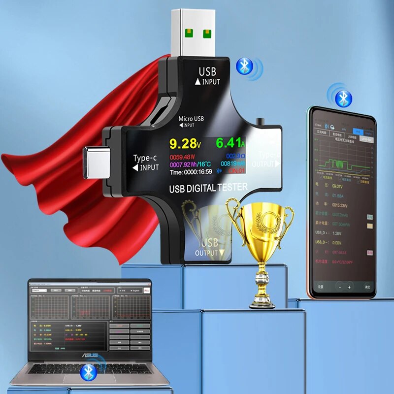USB Tester DC Type-C PD Digita - Power Supply Tester review and price