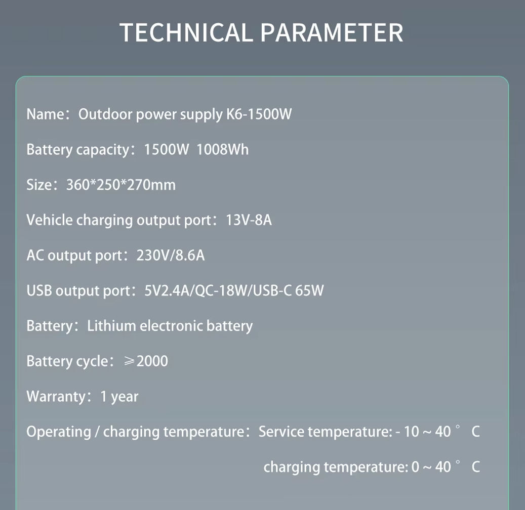 1500W 1008Wh Lithium Ion Car P - Power Supply review and price