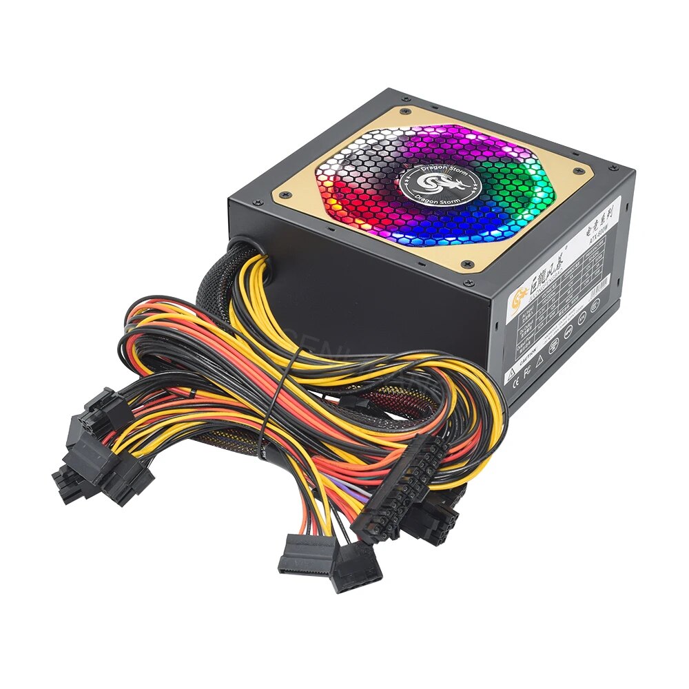 ATX 400W 600W 110-230V RGB 12V - Power Supply 750W review and price