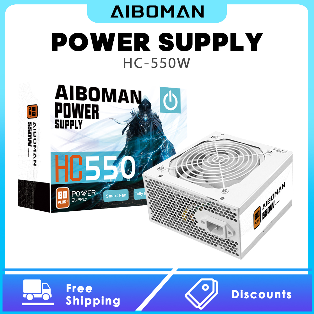 AIBOMAN Power Supply 550W 80PL - Power Supply 650W review and price