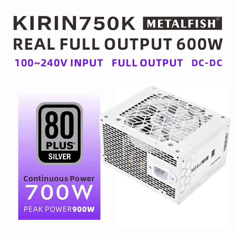 METALFISH KIRIN750K White Chas - Power Supply 650W review and price